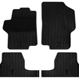 Covorașe de cauciuc Gumarny Zubri pentru Peugeot 1007 (2005-2009), 4 părți - negru