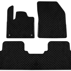 Covorașe din cauciuc Gumarny Zubri pentru Peugeot 5008 (2017+), 3 părți, negru