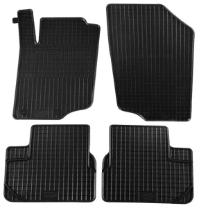 Covorașe din cauciuc Petex pentru Peugeot 207 (hatchback, break, cabrio) 2006-2012, 4 părți, negru, aderență B042