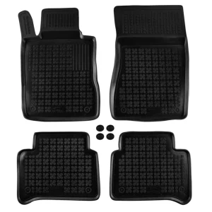 Covorașe din cauciuc Rezaw-Plast pentru Mercedes CLS C219 (2004-2010) Negru - tip bazin