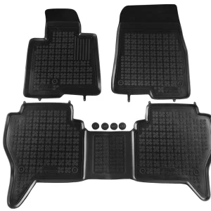 Covorașe din cauciuc Rezaw-Plast pentru Mitsubishi Pajero (2002-2006) - 3 părți, negru
