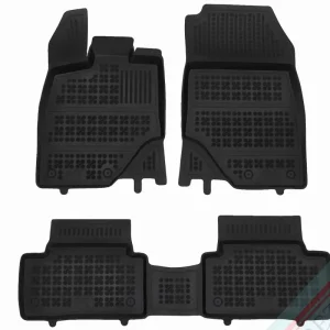 Covorașe din cauciuc Rezaw-Plast pentru Peugeot e-3008 BEV (2024+), 3 părți, negru