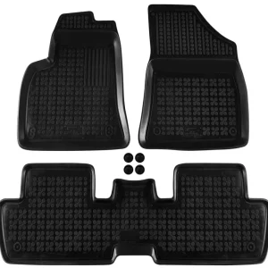 Covorașe din cauciuc Rezaw-Plast pentru Peugeot 3008 (2009-2016), 3 părți, negru