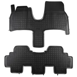 Covorașe din cauciuc Rezaw-Plast pentru Peugeot 807 (2002-2010), 2 părți, negru