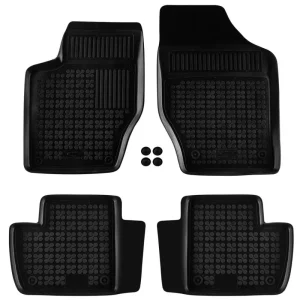 Covorașe din cauciuc Rezaw-Plast pentru Peugeot 308 (2007-2013), 4 părți, negru