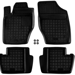 Covorașe din cauciuc Rezaw-Plast pentru Peugeot 307 (2001-2007), 4 părți, negru
