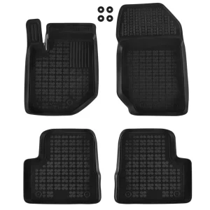 Covorașe din cauciuc Rezaw-Plast pentru Peugeot 208 (2019+), 4 bucăți, negru