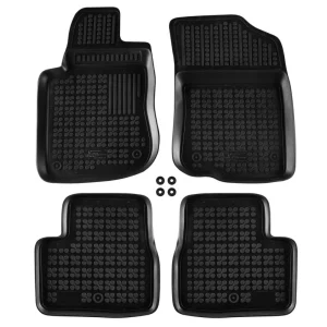 Covorașe din cauciuc Rezaw-Plast pentru Peugeot 208, 208 GTi (2012-2019), 4 părți, negru