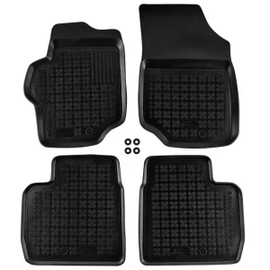 Covorașe din cauciuc Rezaw-Plast pentru Peugeot 301 (2012+), 4 părți, negru