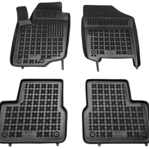 Covorașe din cauciuc Rezaw-Plast pentru Peugeot 207 (2006-2012), versiunea cu extinctor, 4 părți, negru