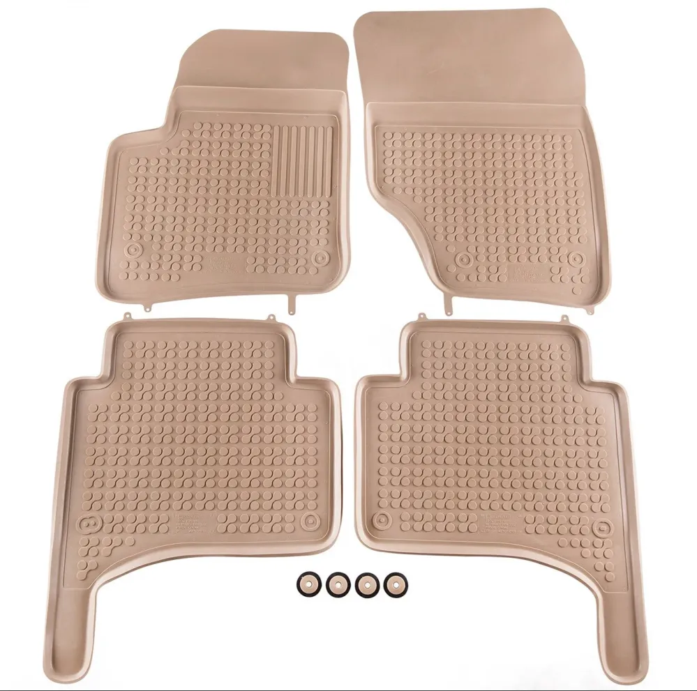 Covorașe din cauciuc Rezaw-Plast pentru VW Touareg (2002-2010) bej tip bazin