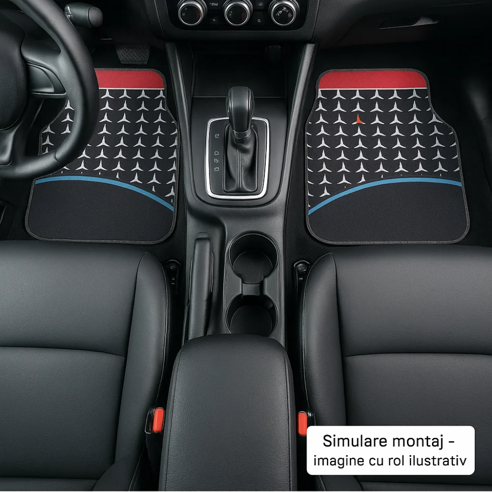Covorașe Universale Mercedes-Benz – Design Abstract Stea 3 Colțuri