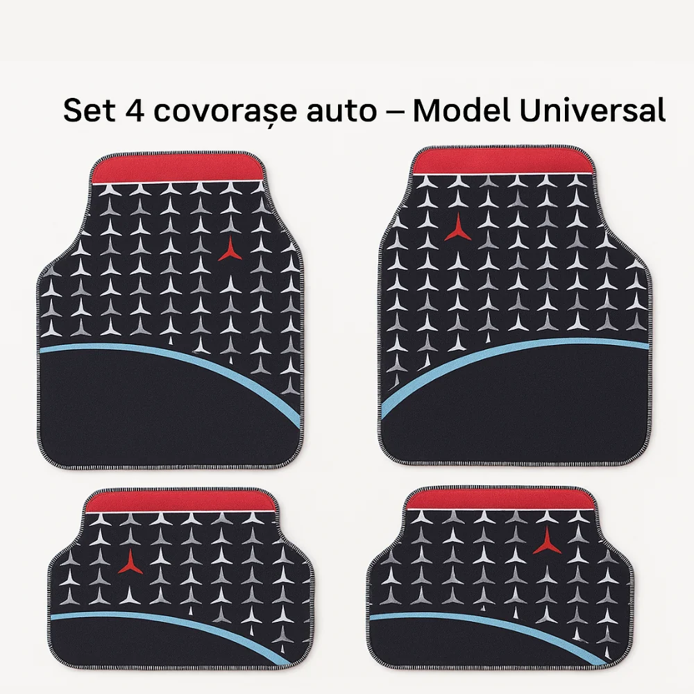 Covorașe Universale Mercedes-Benz – Design Abstract Stea 3 Colțuri