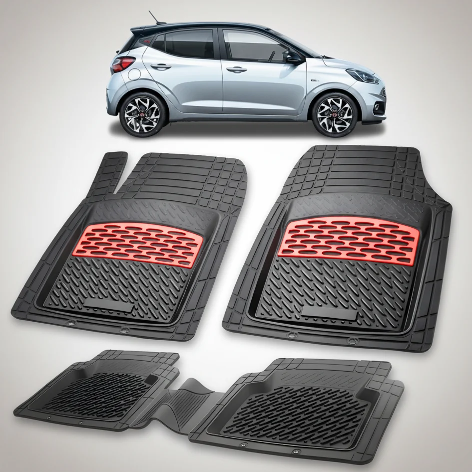 Covorase Auto Hyundai i10 2023-2026 - Tavita Cauciuc-Red