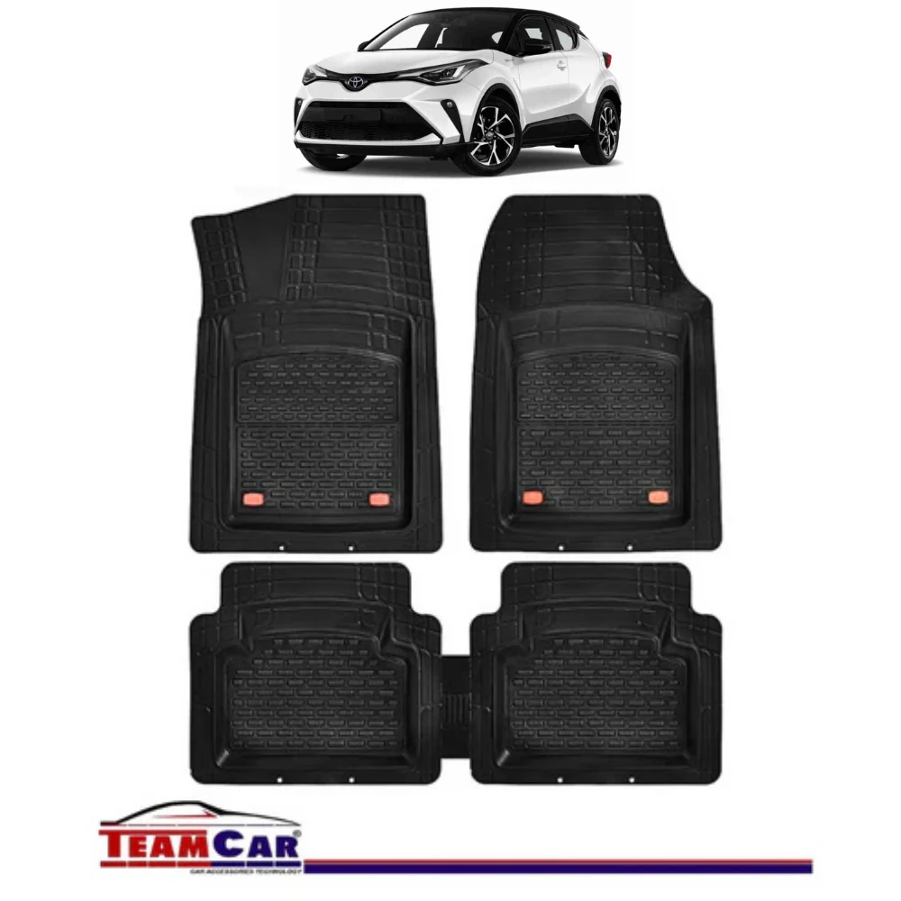 Covorase Auto TeamCar® Tip Tavita Compatibile Toyota CH-R (2016–2023) Negru Material Rezistent