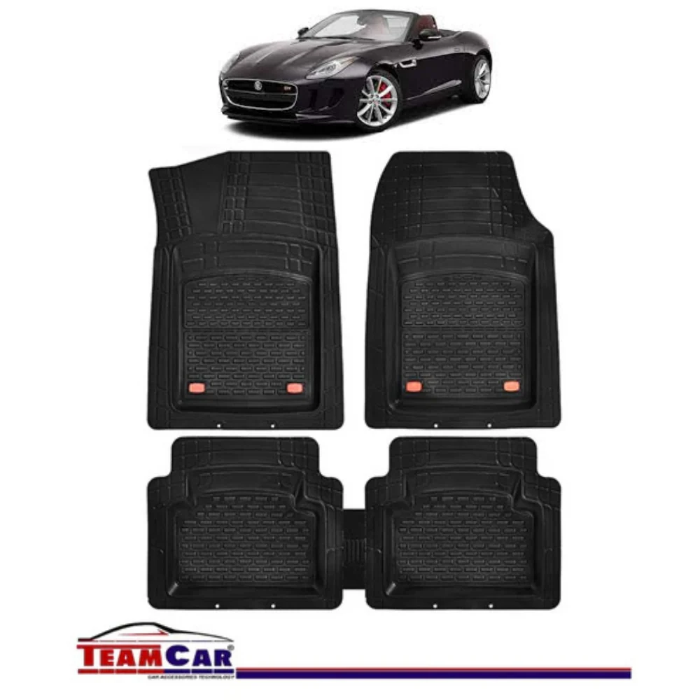 Covorase Auto TeamCar® Tip Tavita Compatibile Jaguar F-Type I (2013+) Negru Material Rezistent
