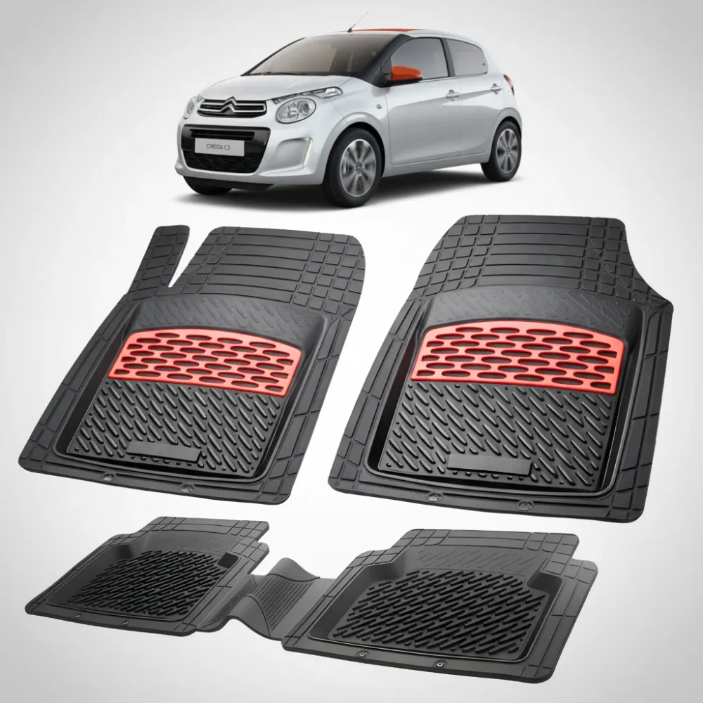 Covorase Auto TeamCar® Tip Tavita Compatibile Citroen C1 II (2014-2022) Red