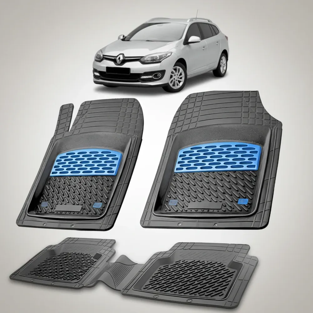 Covorase Auto TeamCar® Tip Tavita Compatibile Renault Megane III Combi Facelift, Blue