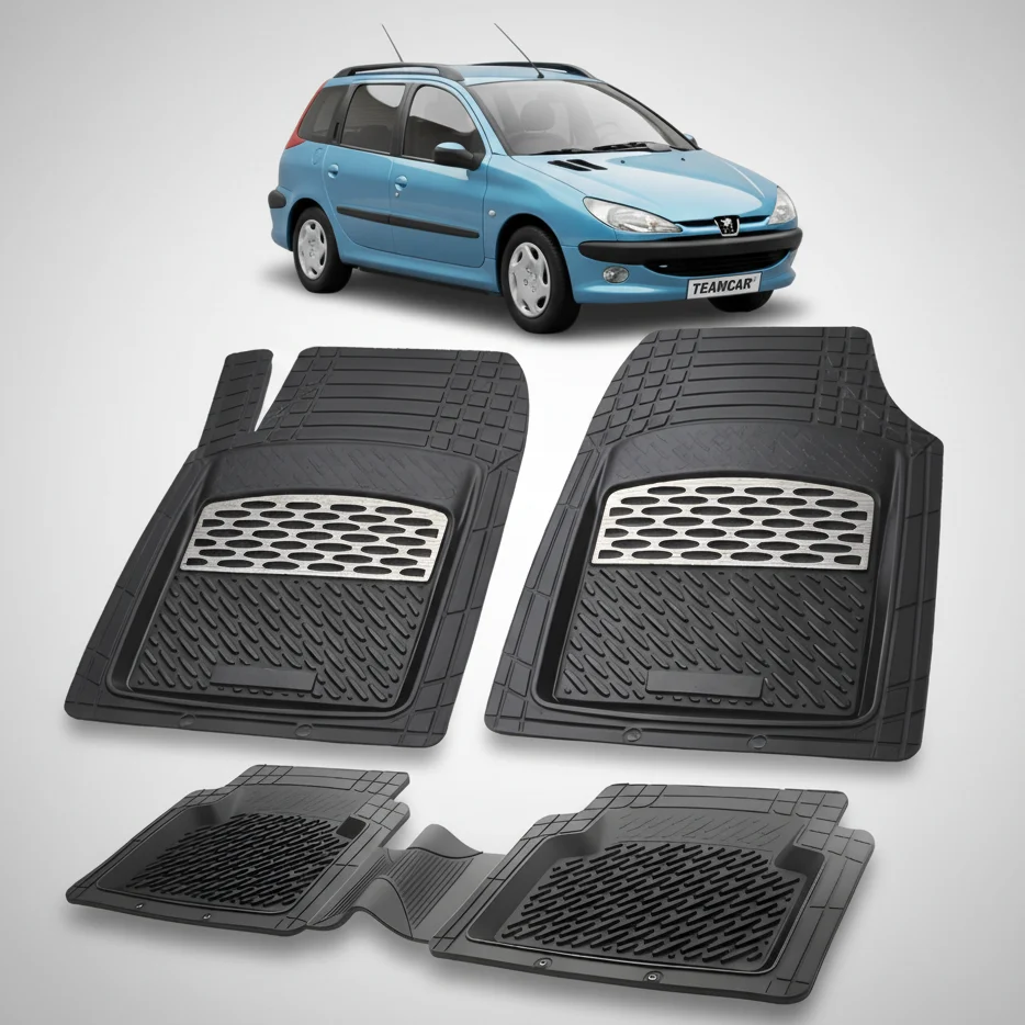 Covorase Auto Tip Tavita Compatibile Peugeot 206 SW (2002-2007) Silver