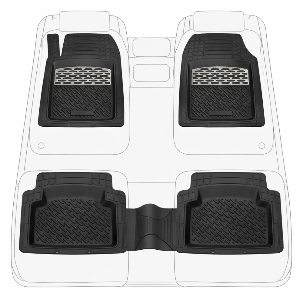 Covorase Auto Tip Tavita Compatibile Peugeot 206 SW (2002-2007) Silver