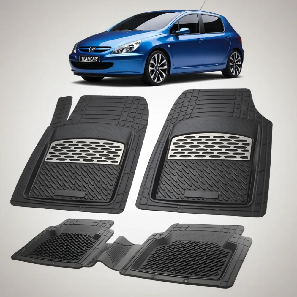 Covorase Auto Tip Tavita Compatibile Peugeot 307 Hatchback 5 usi 2001-2005 Silver