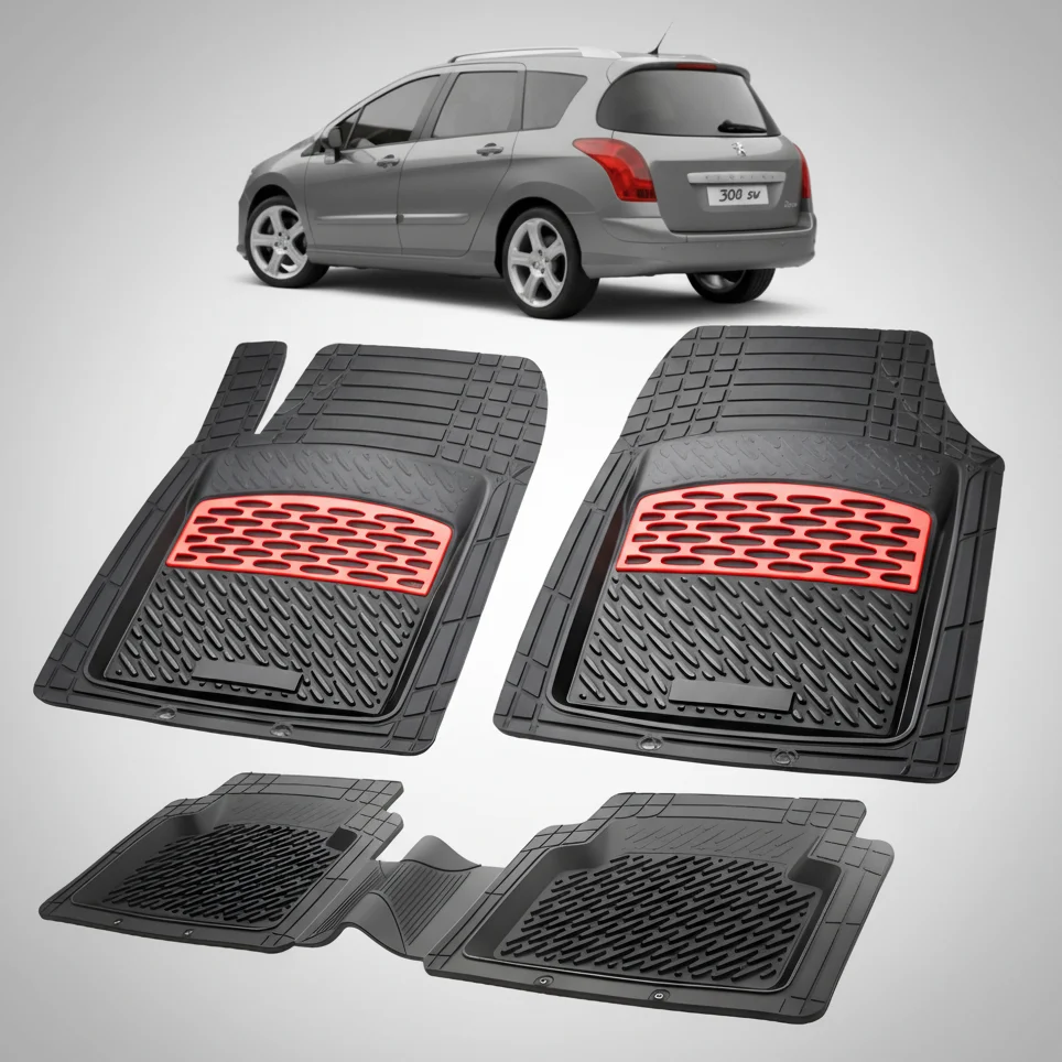 Covorase Auto Tip Tavita Compatibile Peugeot 308 SW (2007-2011) Red