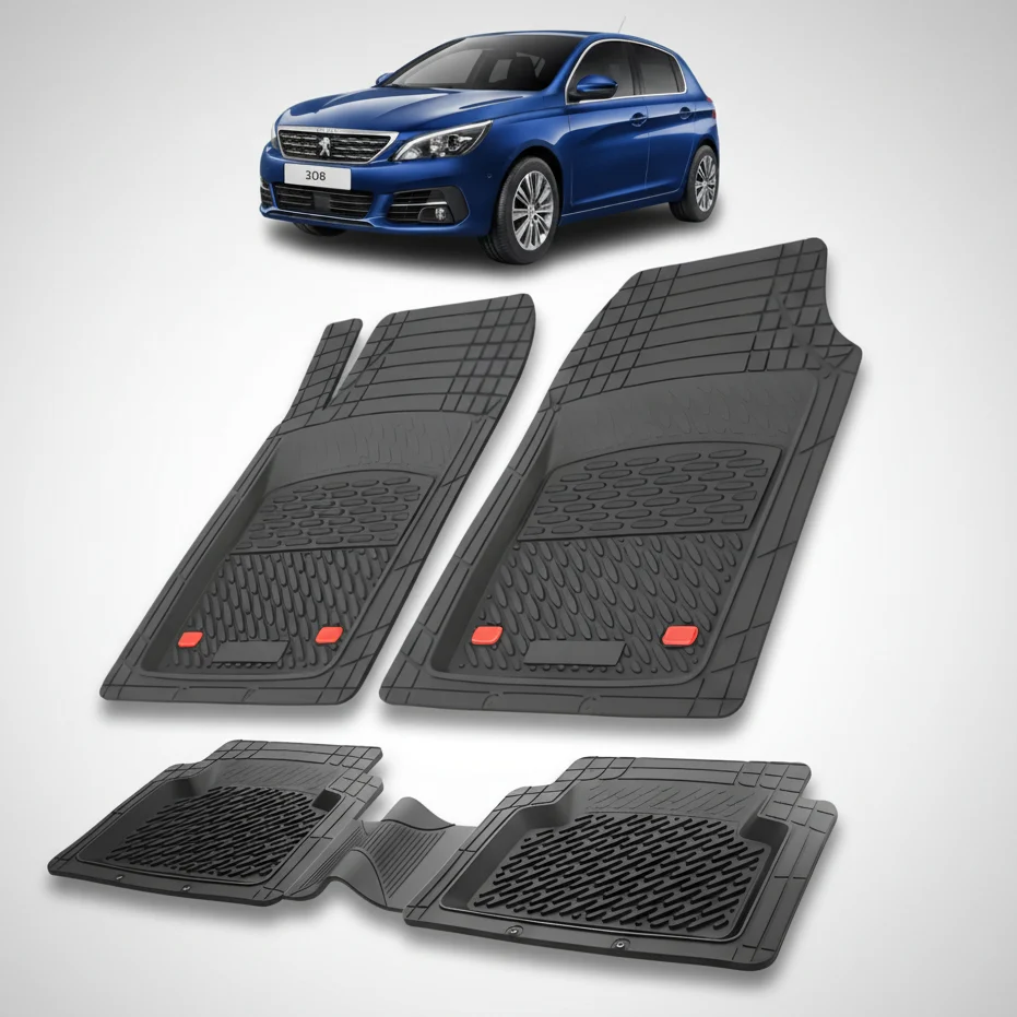 Covorase Auto Tip Tavita Compatibile Peugeot 308 II (2017-2021) Black