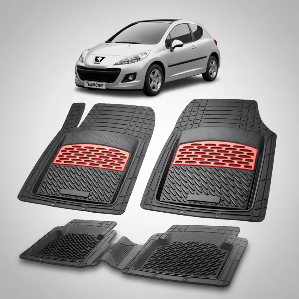 Covorase Tip Tavita Compatibile Peugeot 207 Hatchback (3 usi 2009-2012)-Red