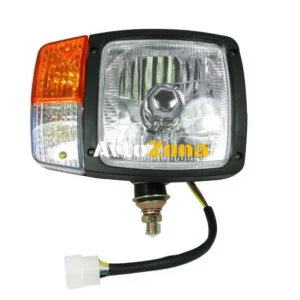 Far de cristal drept cu cablu, far cu intermitent, indicator, pentru tractor Backhoe Harvester Snowplow, etc.