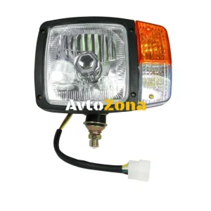 Far de cristal stâng cu cablu, far cu intermitent, indicator, pentru tractor Backhoe Harvester Snowplow, etc.