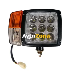 Far cu LED drept cu intermitent, indicator, potrivit pentru tractor, combină, excavator, plug de zăpadă, etc - 9 LED-uri 2...