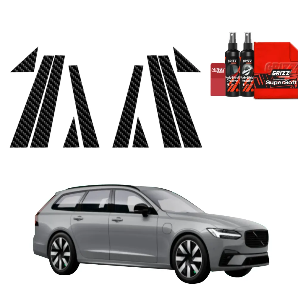 Folie de protecție din carbon 10în1 pentru coloana B-C - Volvo V90 (2021-2026)