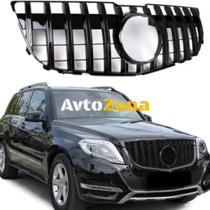 Grilă frontală pentru Mercedes GLK-Class X204 Facelift (2013-2015) GT-R Panamericana Design în Piano Black
