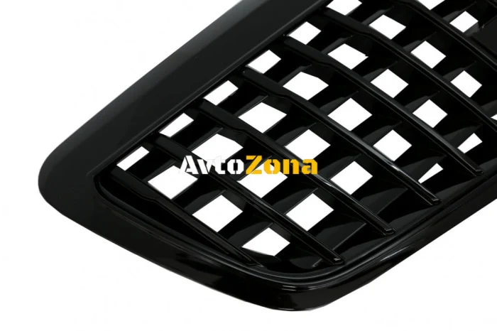 Grilă frontală pentru Mercedes S-Class W221 Facelift (2010-2013) Design vertical Piano Black