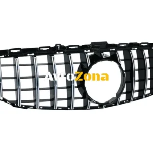 Grilă față pentru Mercedes C-Class W205 S205 C205 A205 (2014-2018) cu design GT-R Panamericana în negru și crom fără cameră