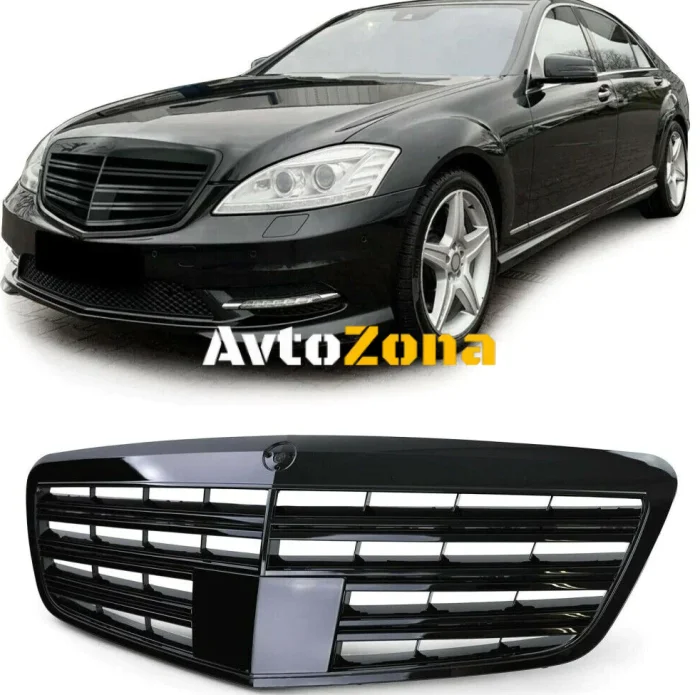 Grilă pentru Mercedes S-Class W221 Facelift (2010-2013) S63 S65 Design Piano Black
