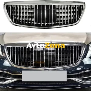 Grilă față pentru Mercedes S-Class W222 X222 (2014-2020) Design vertical Crom