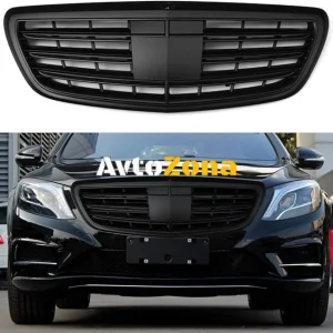 Grila frontală pentru Mercedes S-Class W222 (2014-08.2020) S63 S65 Design Matte Black