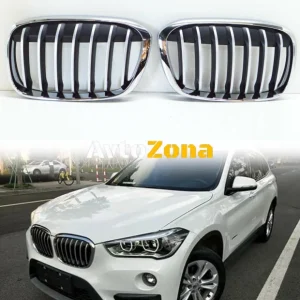 Grila frontală X-Line Chrome Black pentru BMW X1 F48 (2015-2018)