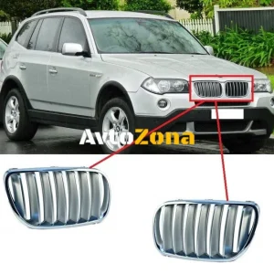 Grile frontale Chrome-Titan pentru BMW E83 X3 (06-10)