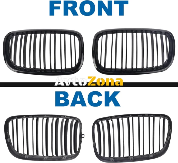 Grile frontale pentru BMW X6 (2008-2014) E71 - Negru lucios/Piano Design