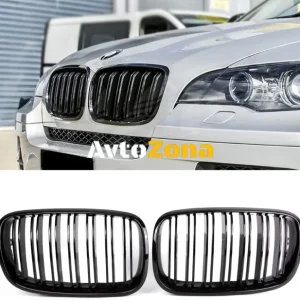 Grile frontale pentru BMW X5 E70 (2007+) - Negru lucios/Piano Design