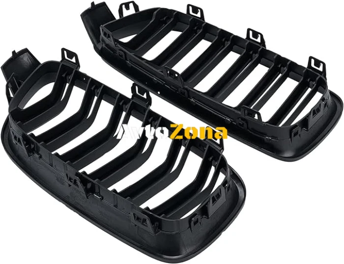 Grile frontale pentru BMW Seria 3 F30 F31 (duble, negru mat)