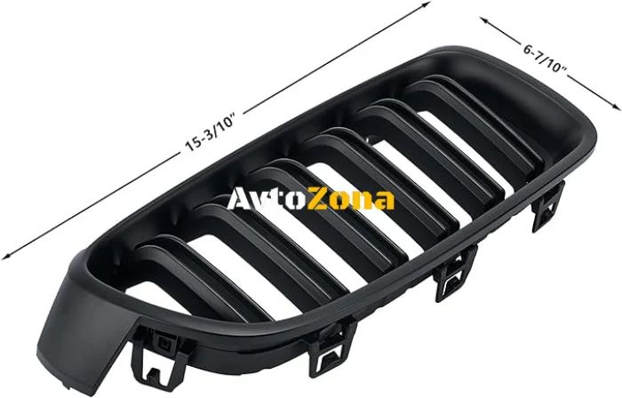 Grile frontale pentru BMW Seria 3 F30 F31 (duble, negru mat)