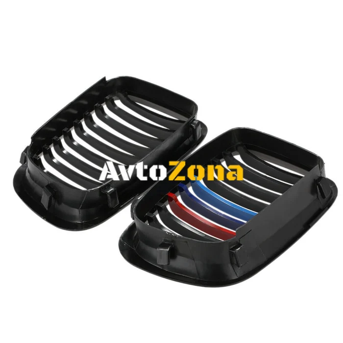 Grile negre mate cu culori M pentru BMW E46 Seria 3 (1998-2001)