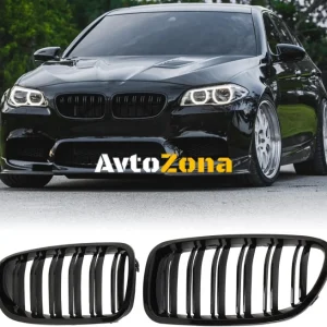 Grile negre pentru BMW F10 / F11 (2010+) cu design Piano