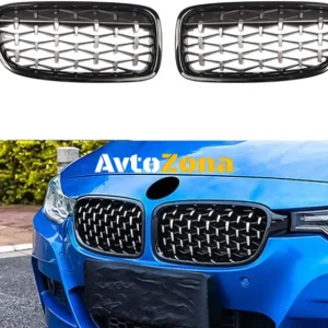 Grile pentru BMW F30 F31 negru lucios cu crom