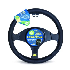 Husă universală Goodyear pentru volan - negru cu zonă perforată