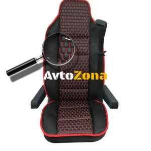 Husă universală pentru scaun de camion - în relief - piele ecologică și material textil - Volvo, DAF, Man, Scania, Mercede...