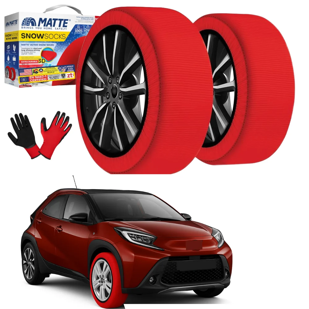 Huse antiderapante zăpadă MATTE ACTIVE mărimea S, textil, omologate EN16662-1, set 2 buc